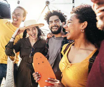 friends laughing together